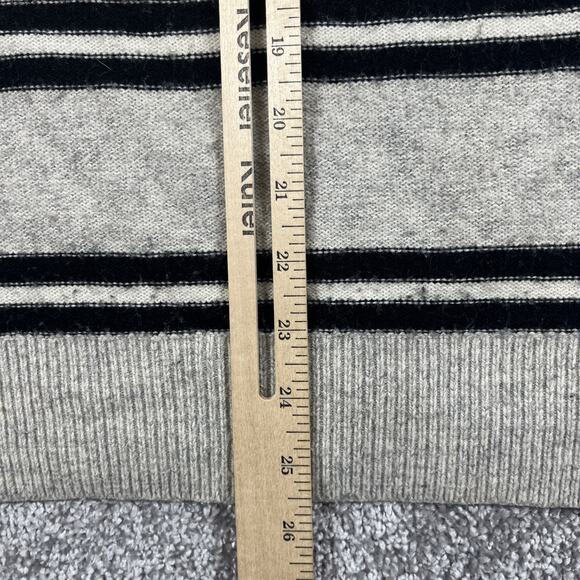 Gap Sweater Mens Medium Wool Blend Roll Neck Stripe Nautical Grandpa Ivory - Picture 12 of 15